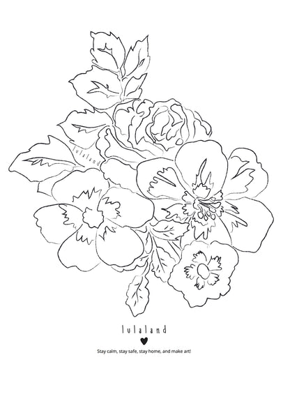 FREE Printable coloring lulaland Flowers Nr 4- Download it!