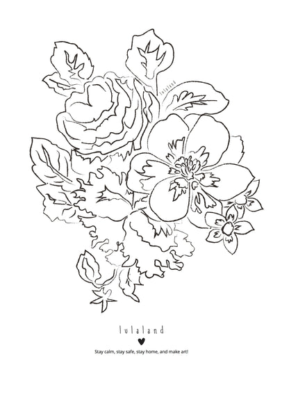 FREE Printable coloring lulaland Flowers Nr 2- Download it!