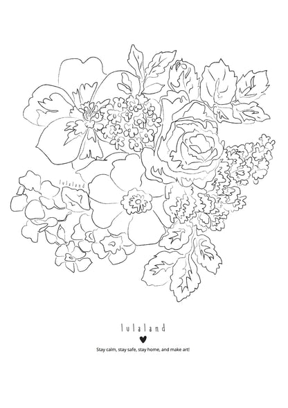 FREE Printable coloring lulaland Flowers Nr 3- Download it!